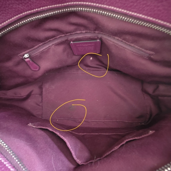 Coach Meadow- Deep Berry -pebbled leather G2339-CM074 - Picture 5 of 10